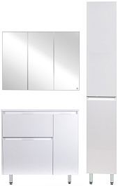 Style Line Мебель для ванной Барселона 90 L белая с б/к Люкс Plus – фотография-19